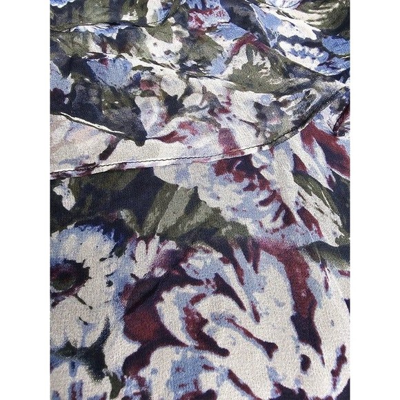 Greylin Y2K Gauze Chiffon Ruffled 3-tier Mini Skirt Black/Blue/Purple, Size M - Picture 3 of 6